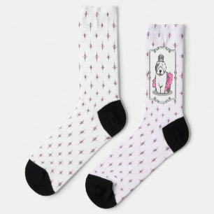 Calcetines Ballet lindo Princesa Pastor Inglés Viejo Gris 1