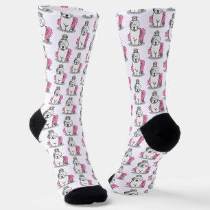 Calcetines Ballet lindo Princesa Pastor Inglés Viejo Gris 1