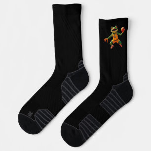 Calcetines Baloncesto Sapo Sopa negra de alto rendimiento