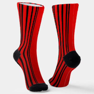 Calcetines Banda Roja Y Negra