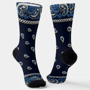 Calcetines Bandana 2 Tonos Azules