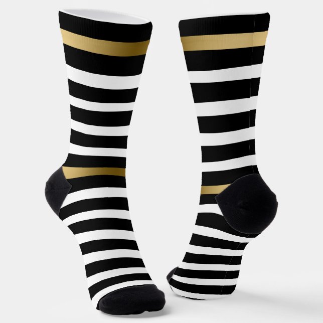 Calcetines Bandas de oro y negro (Angular)