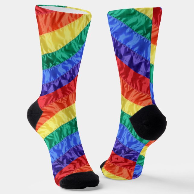 Calcetines Bandera arcoiris gay con bandas de arco iris LGBT  (Angular)