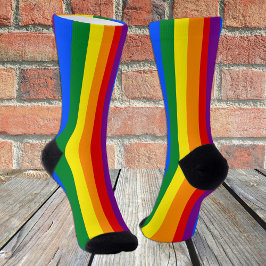 Calcetines Bandera arcoiris zócalos, moda LGBT y orgullo