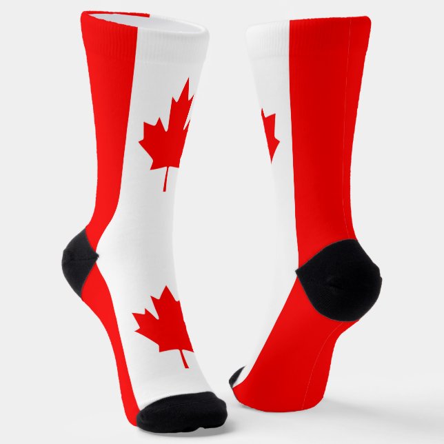 Calcetines Bandera canadiense Patriótico Canadá Orgullo nacio (Angular)