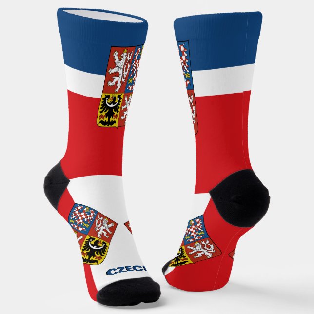 Calcetines Bandera checa patriótica, República Checa sostenib (Angular)