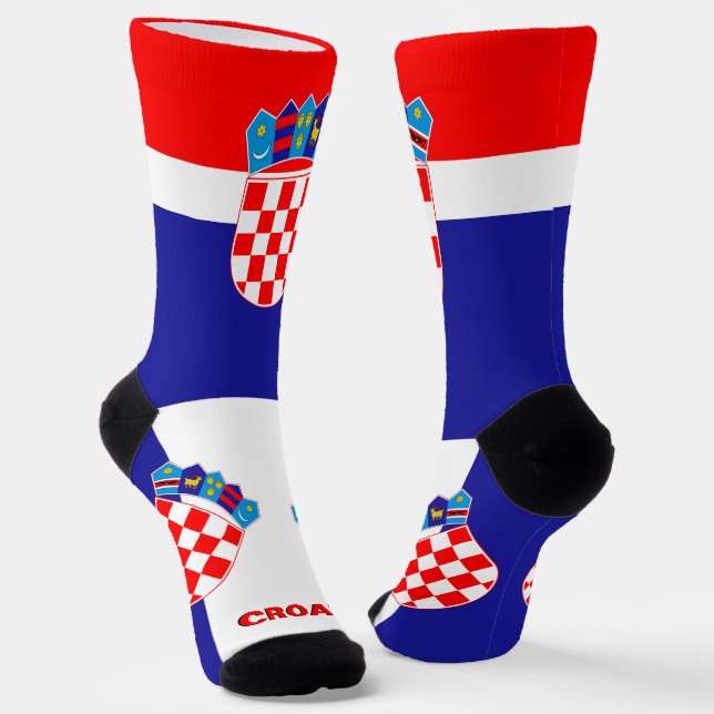 Calcetines Bandera croata patriótica, Croacia sostenible (Angular)