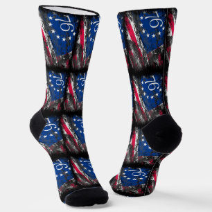 Calcetines Bandera de Betsy Ross 1776 Patriótica 4 de julio