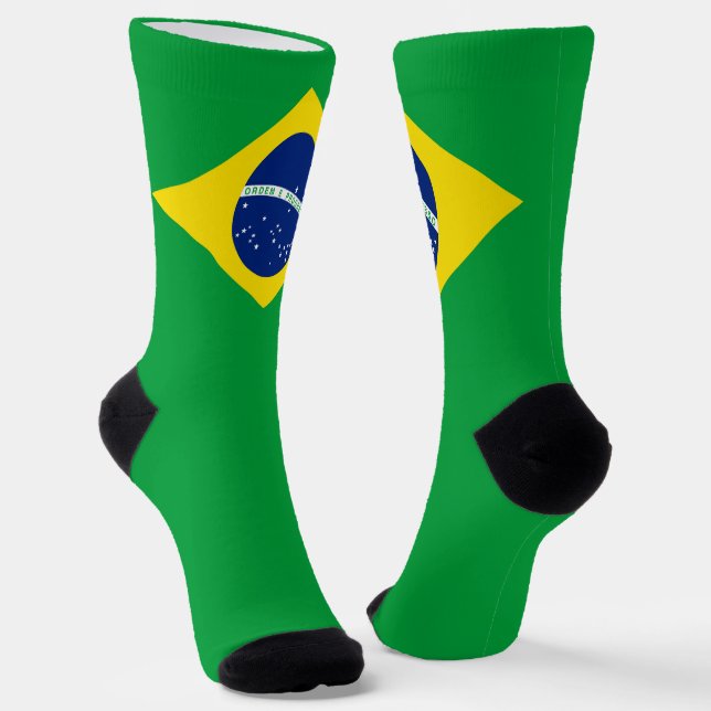 Calcetines Bandera de Brasil: Orgullo nacional patriótico bra (Angular)