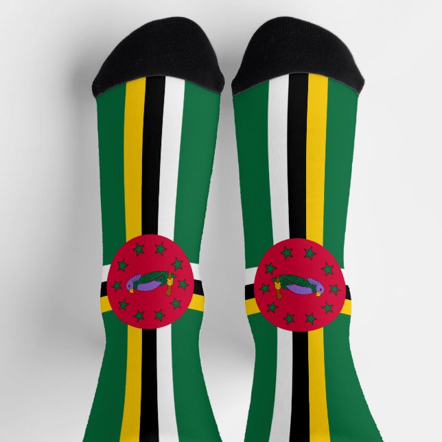 Calcetines Bandera de Dominica (Arriba)