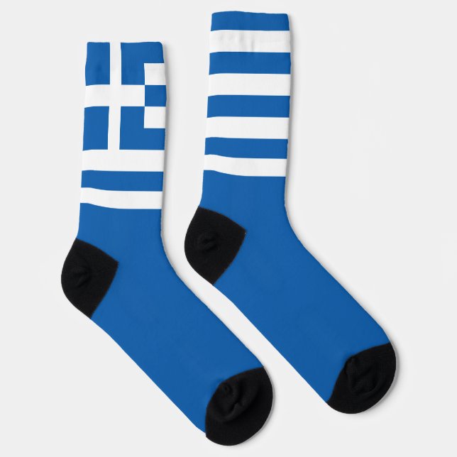 Calcetines Bandera de Grecia Patriótico de la diversión del o (Derecha)
