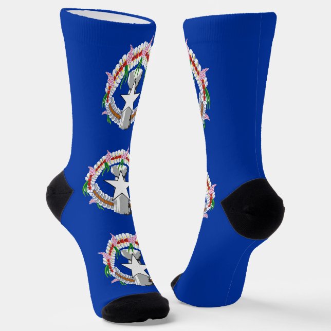 Calcetines Bandera de Islas Marianas del Norte (Angular)