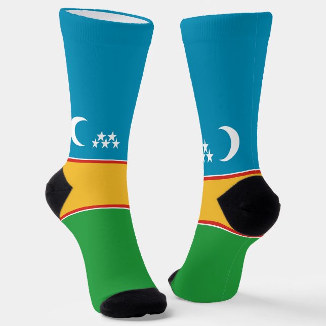 Calcetines Bandera de Karakalpakistán (Angular)