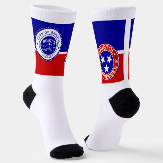 Calcetines bandera de la ciudad de Bristol (Virginia)
