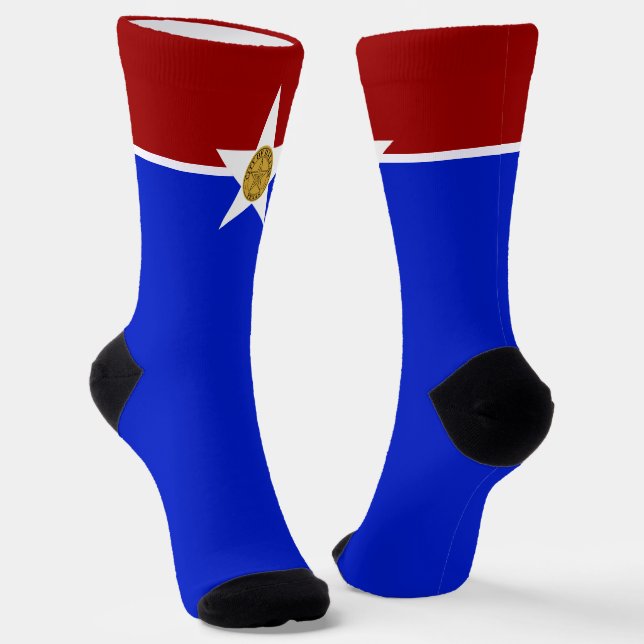 Calcetines Bandera de la ciudad de Dallas (Texas) (Angular)