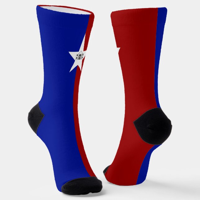 Calcetines Bandera de la ciudad de San Antonio (Texas) (Angular)
