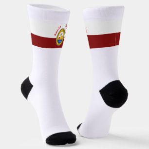 Calcetines bandera de la ciudad de Santa Clara (California)
