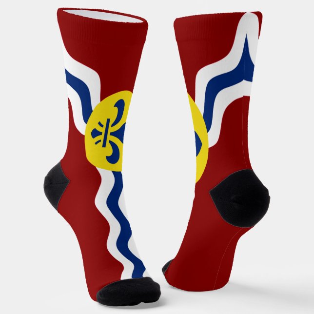 Calcetines Bandera de la ciudad de St. Louis (Missouri) (Angular)
