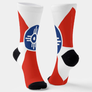 Calcetines Bandera de la ciudad de Wichita (Kansas)