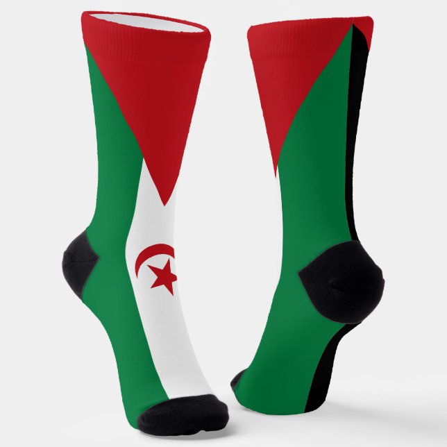Calcetines Bandera de la República Árabe Saharaui Democrática (Angular)