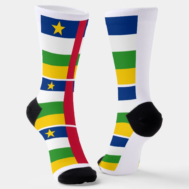 Calcetines Bandera de la República Centroafricana (Angular)