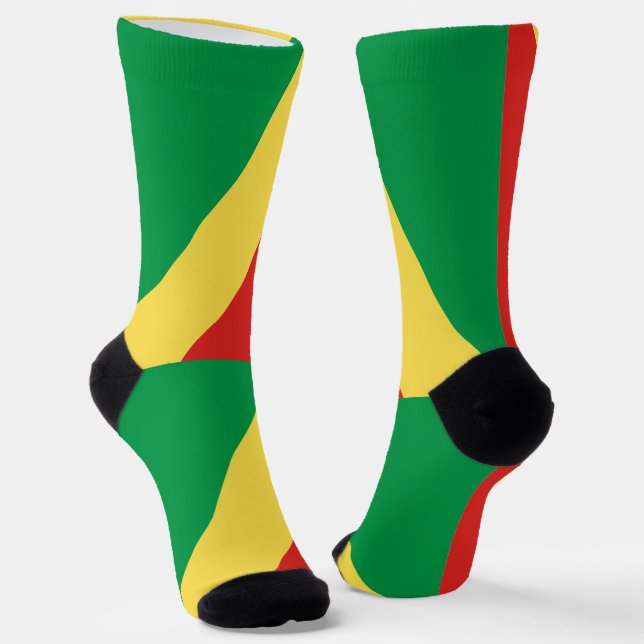 Calcetines Bandera de la República del Congo (Angular)
