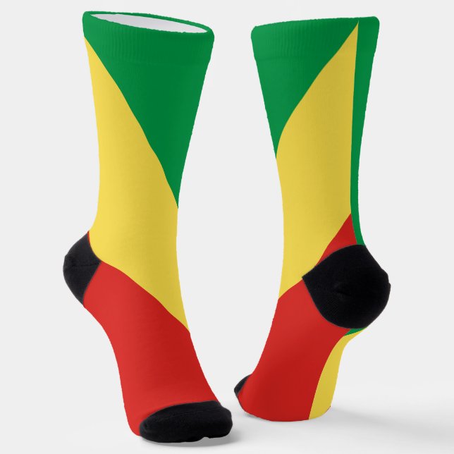 Calcetines Bandera de la República del Congo (Angular)
