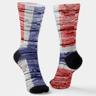 Calcetines Bandera de madera de Noruega