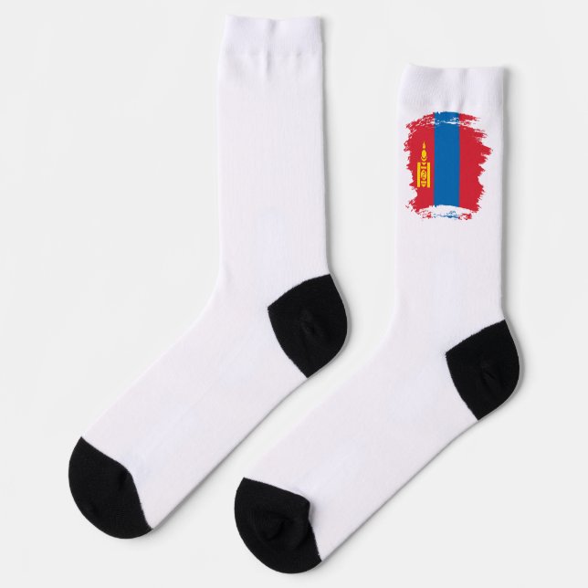 Calcetines Bandera de Mongolia (Izquierda)