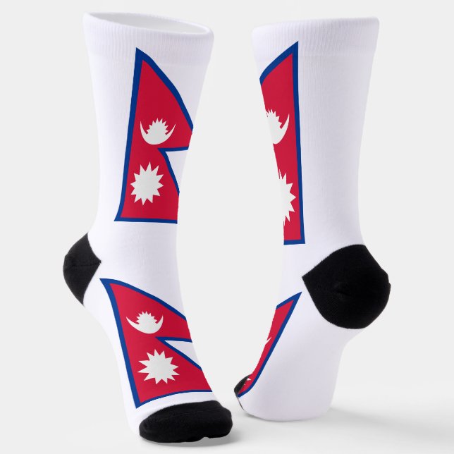 Calcetines Bandera de Nepal (Angular)