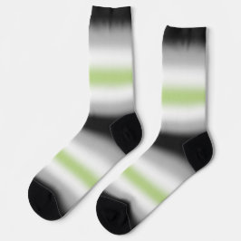 Calcetines Bandera de orgullo Agender Gradiente