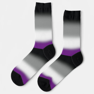 Calcetines Bandera de Orgullo Asexual con Gradiente