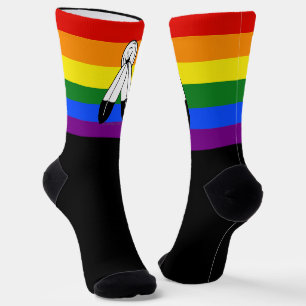 Calcetines Bandera de orgullo de dos espíritus de SlipperyJoe
