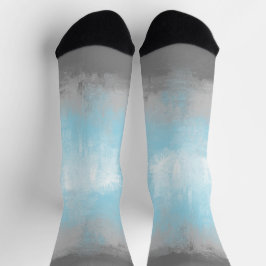 Calcetines Bandera de orgullo demiboy abstracta funky con fal