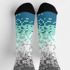 Calcetines Bandera de orgullo frayromántico abstracto pixelad