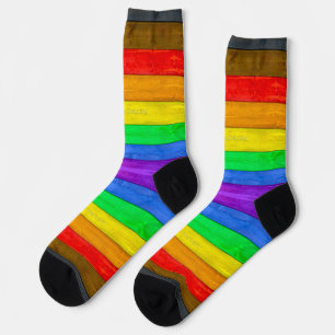 Calcetines Bandera de orgullo gay inclusiva de SlipperyJoe te