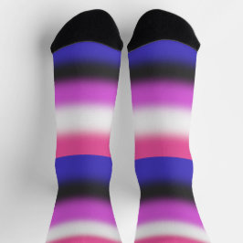 Calcetines Bandera de orgullo genderfluid con gradiente
