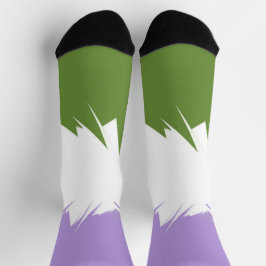Calcetines Bandera de orgullo Genderqueer abstracta y zigzagu