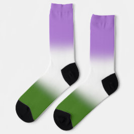 Calcetines Bandera de orgullo genderqueer con gradiente