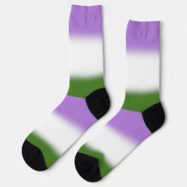 Calcetines Bandera de orgullo genderqueer con gradiente