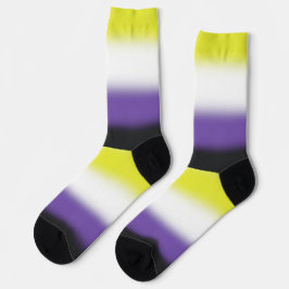 Calcetines Bandera de orgullo no binario gradiente