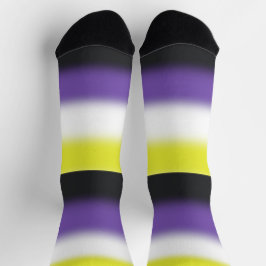 Calcetines Bandera de orgullo no binario gradiente