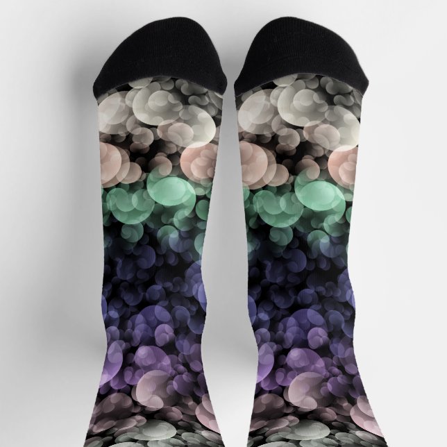 Calcetines Bandera de orgullo Uingender Groovy Boho Burbujas  (Arriba)