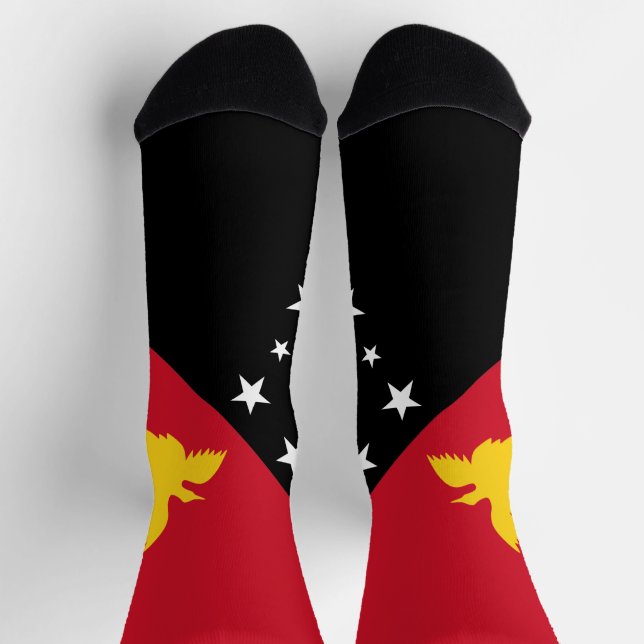 Calcetines Bandera de Papúa Nueva Guinea (Arriba)