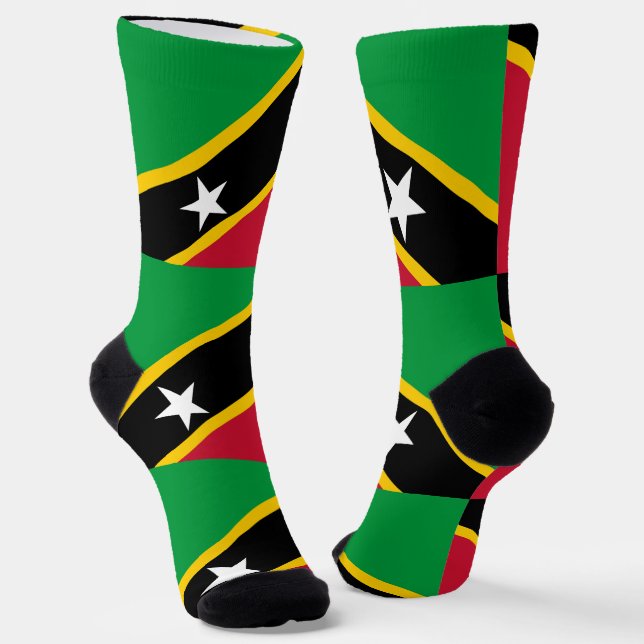 Calcetines Bandera de Saint Kitts y Nevis (Angular)