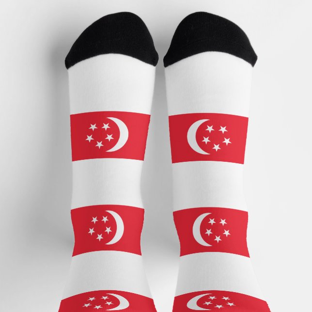 Calcetines Bandera de Singapur (Arriba)