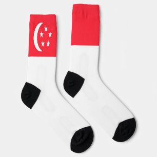 Calcetines Bandera de Singapur se burla del orgullo nacional
