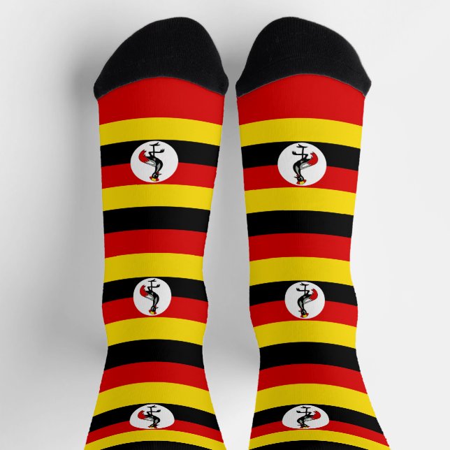 Calcetines Bandera de Uganda (Arriba)