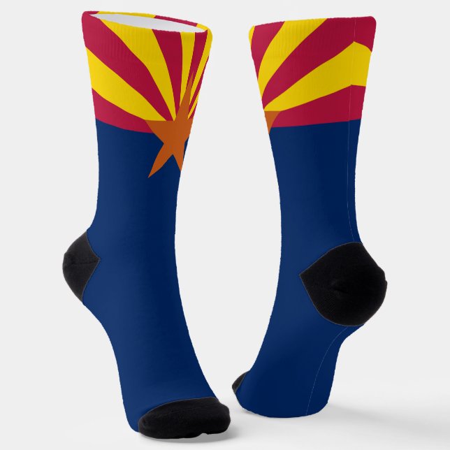 Calcetines Bandera del estado de Arizona Orgullosa Arizonan (Angular)