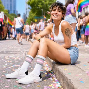 Calcetines Bandera del Orgullo Demigirl Gradiente